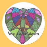 Grayland Daisy Green Heart Sticker stickers