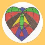 Grayland Daisy Heart Logo Brown Sticker stickers