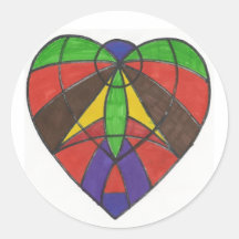 Grayland Daisy Heart Logo Brown Sticker