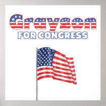 Grayson for Congress Patriotic American Flag Print