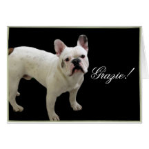Grazie French Bulldog greeting card