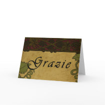 Grazie Grape Vines - Thank You Card