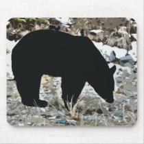 Grazing Black Bear Mouse Pad