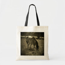 Grazing Horse Tote Tote Bags