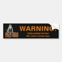 Grease Monkey Customized Toolbox Sticker (Orange) Bumper Sticker