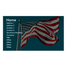 Great American flag flying Business Card Template