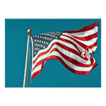 Great American flag flying Invitations