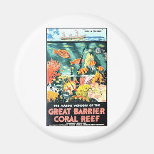 Great barrier coral reef magnet