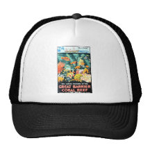 Great barrier coral reef trucker hats