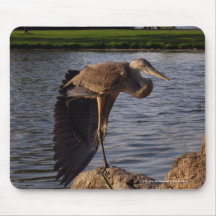 Great Blue Heron Mouse Pads