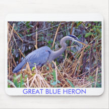 GREAT BLUE HERON MOUSEPAD