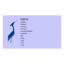 GREAT BLUE HERON profile card Business Cards