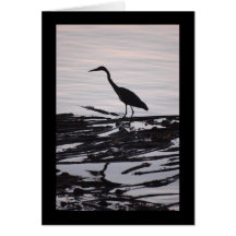 Great Blue Heron Silhouette Card