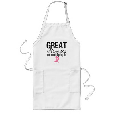 GREAT BREASTS are Worth Fighting For Aprons by cancerapparel