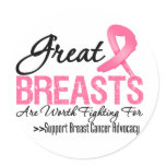 GREAT Breasts Are WORTH Fighting For (G2) Round Sticker