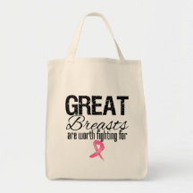 GREAT BREASTS are Worth Fighting For Tote Bag