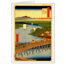 Great Bridge at Senju Greeting Cards