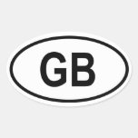 Great Britain "GB" Oval Stickers