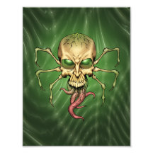 Great Cthulhu Alien Spider Skull Lovecraftian Art Photo Print