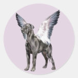 Great Dane Angel Black Stickers
