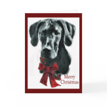 Great Dane Black Christmas Gifts Greeting Cards