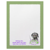 Great Dane Black UC Birthday Cake Custom Letterhead