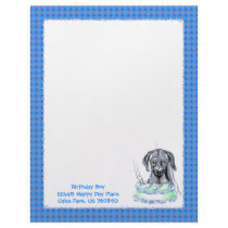 Great Dane Blue UC Birthday Cake Face Letterhead Template