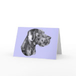 Great Dane Blue Uncropped Greeting Card