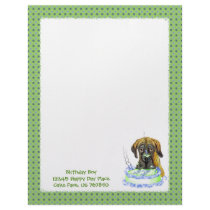 Great Dane Brindle UC Birthday Cake Custom Letterhead