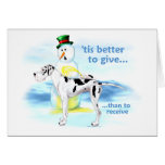 Great Dane BTG Harlequin UC Greeting Card