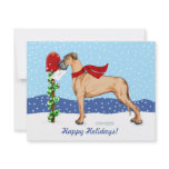 Great Dane Christmas Mail Fawn UC Personalized Invite