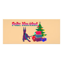 Great Dane Christmas Tree Invitation