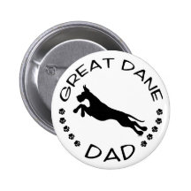 Great Dane Dad Jumper Pinback Buttons