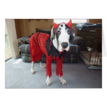 Great Dane "Devil" Greeting Card