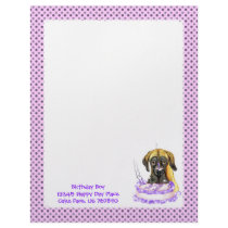 Great Dane Fawn UC Birthday Cake Letterhead