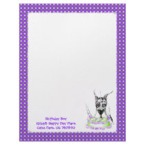 Great Dane Harlequin Birthday Cake Letterhead Template