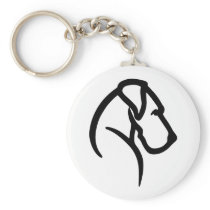 Great Dane Head Pet Tag Keychain