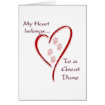 Great Dane Heart Belongs Card