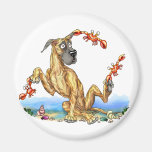 Great Dane Kinda Crabby Brindle Refrigerator Magnet