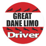 Great Dane Limo Driver Sticker