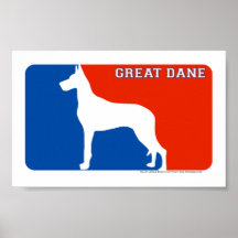 Great Dane Major League Dog Print