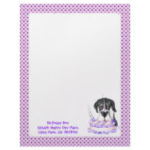 Great Dane Mantle UC Birthday Cake Customized Letterhead
