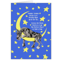 Great Dane Merle Twinkle Greeting Card