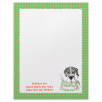 Great Dane Merle UC Birthday Cake Custom Letterhead