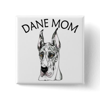 Great Dane Mom Harlequin Buttons by DanesRUs