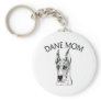 Great Dane Mom Harlequin Keychains