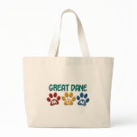GREAT DANE Mom Paw Print 1 Canvas Bags