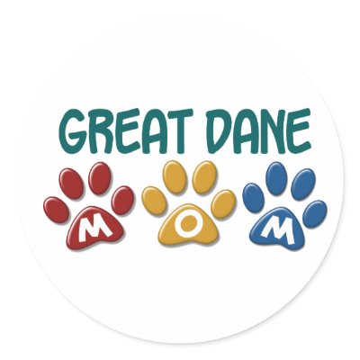 GREAT DANE Mom Paw Print 1 by poochloverstuff
