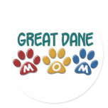 GREAT DANE Mom Paw Print 1 stickers