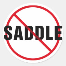 Great Dane No Saddle Round Sticker